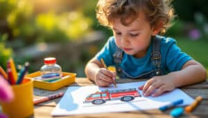Coloriage du camion de pompiers : découvrez des dessins ludiques et éducatifs