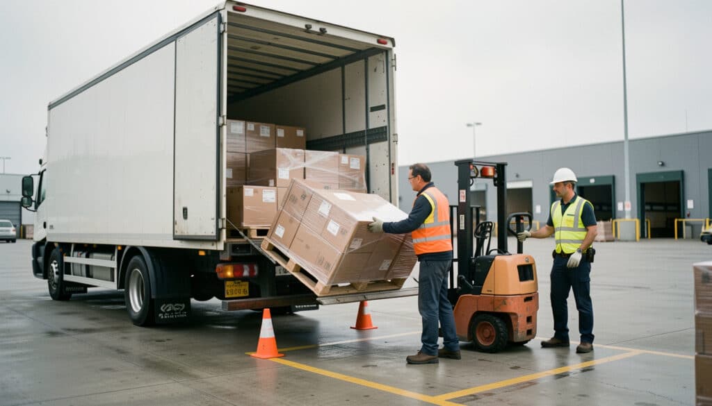 Déchargement de camion : étapes, risques et sécurité